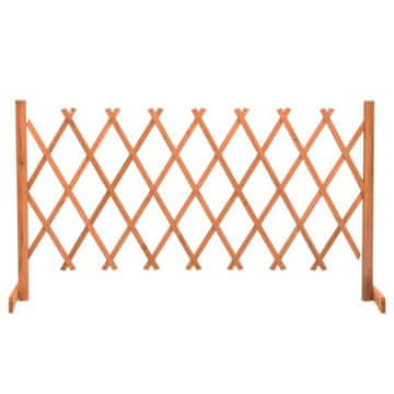 Vidaxl Vrtna mrežasta ograja oranžna 150x80 cm trden les jelke