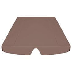 Vidaxl Streha za vrtno gugalnico rjava 150/130x70/105 cm