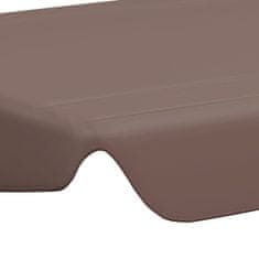 Vidaxl Streha za vrtno gugalnico rjava 150/130x70/105 cm
