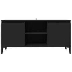 Vidaxl TV omarica s kovinskimi nogami črna 103,5x35x50 cm