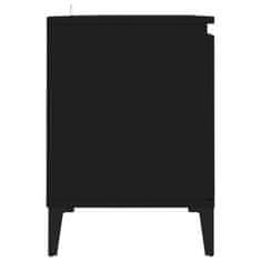 Vidaxl TV omarica s kovinskimi nogami črna 103,5x35x50 cm