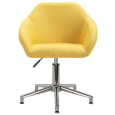 Vidaxl Vrtljiv pisarniški stol rumeno blago