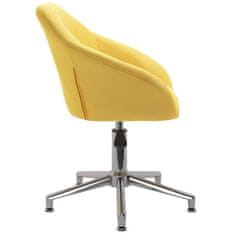 Vidaxl Vrtljiv pisarniški stol rumeno blago