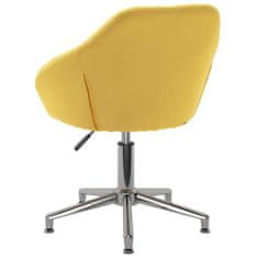 Greatstore Vrtljiv pisarniški stol rumeno blago