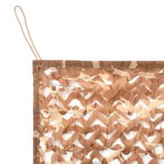 Vidaxl Kamuflažna mreža s torbo za shranjevanje 5x7 m bež