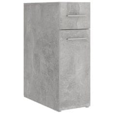Greatstore Lekarniška omara betonsko siva 20x45,5x60 cm iverna plošča