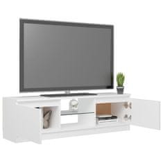 Vidaxl vidaXL TV omarica z LED osvetlitvijo bela 120x30x35,5 cm