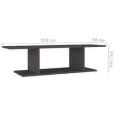 Vidaxl Stenska TV omarica siva 103x30x26,5 cm