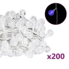 Vidaxl Okrasne lučke bučke na vrvici 20 m 200 LED modre 8 funkcij