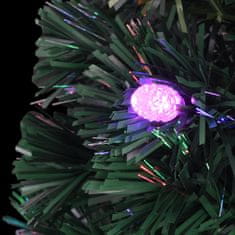 Vidaxl Osvetljena novoletna jelka s stojalom in LED 120 cm optična vlakna