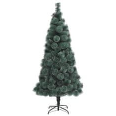 Vidaxl Umetna novoletna jelka s stojalom zelena 150 cm PET