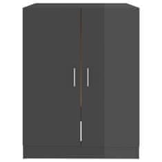 Vidaxl Omara za pralni stroj visok sijaj siva 71x71,5x91,5 cm