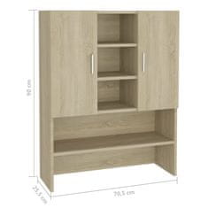 Vidaxl Omara za pralni stroj sonoma hrast 70,5x25,5x90 cm