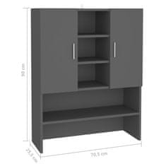 Vidaxl Omara za pralni stroj siva 70,5x25,5x90 cm