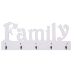 Vidaxl Stenski obešalnik za plašče FAMILY 74x29,5 cm