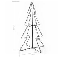 Vidaxl Novoletna jelka stožec 160 LED lučk notranje/zunanja 78x120 cm