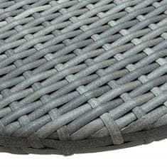 Vidaxl Balkonska mizica siva 60x60x50 cm poli ratan
