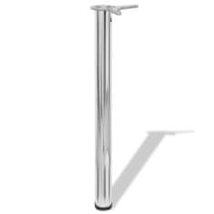 Vidaxl 4 Nastavljive Noge za Mizo Krom 710 mm