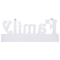 Vidaxl Stenski obešalnik za plašče FAMILY 74x29,5 cm