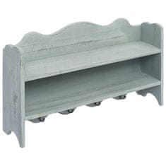Vidaxl Stenski obešalnik za plašče zelen 50x10x30 cm les