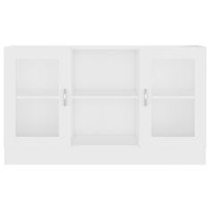 Vidaxl Vitrina bela 120x30,5x70 cm iverna plošča