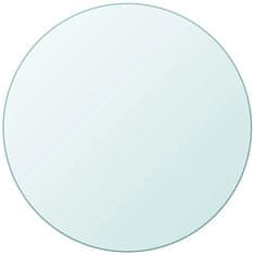 Vidaxl Površina za Mizo Kaljeno Steklo Okrogle Oblike 800 mm
