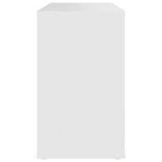 Vidaxl Stranska omarica bela 60x30x50 cm iverna plošča