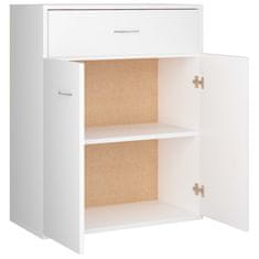 Vidaxl Komoda bela 60x30x75 cm iverna plošča