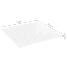 Vidaxl Mozaik ploščice 11 kosov bele 30x30 cm steklo