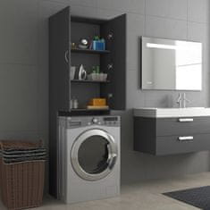 Vidaxl Omara za pralni stroj siva 64x25,5x190 cm