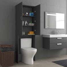 Vidaxl Omara za pralni stroj siva 64x25,5x190 cm