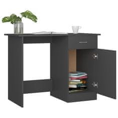 Vidaxl Pisalna miza siva 100x50x76 cm iverna plošča