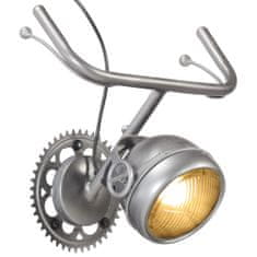 Greatstore Stenska svetilka z deli motornega kolesa, železo