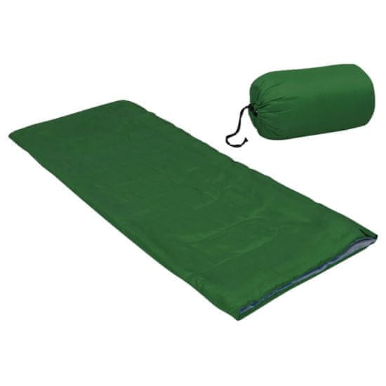 Vidaxl Lahka otroška spalna vreča, pravokotna, zelena, 670 g, 15°C