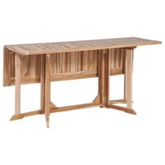 Vidaxl Zložljiva vrtna miza 150x90x75 cm trdna tikovina