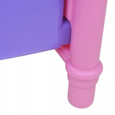Greatstore Otroška Posteljica za Lutke / Punčke Roza + Vijolične Barve