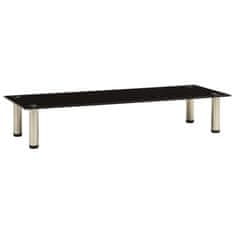 Vidaxl TV stojalo črno 100x35x17 cm kaljeno steklo