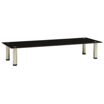 Vidaxl TV stojalo črno 100x35x17 cm kaljeno steklo