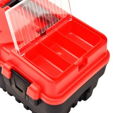 shumee Škatla za orodje, plastična, 462x256x242 mm, rdeča