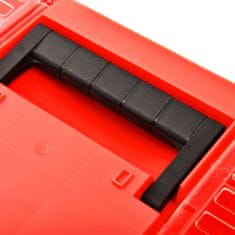 Vidaxl Škatla za orodje plastična 462x256x242 mm rdeča