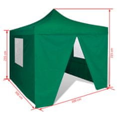 shumee Zložljivi šotor 3 x 3 m s 4 stenami zelene barve