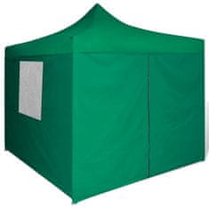 shumee Zložljivi šotor 3 x 3 m s 4 stenami zelene barve