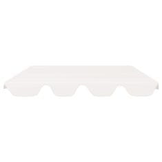Vidaxl Streha za vrtno gugalnico bela 188/168x110/145 cm