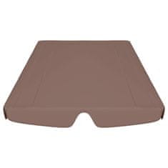 Vidaxl Streha za vrtno gugalnico rjava 188/168x110/145 cm