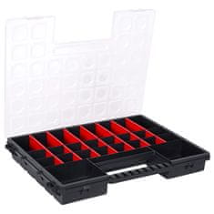 Vidaxl Škatle za sortiranje 2 kosa z delilniki 385x283x50 mm plastika