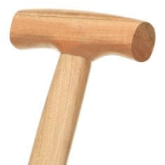 Greatstore Lopata z ročajem v obliki črke T, iz jekla in trdega lesa