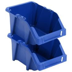 Vidaxl Skladalni zaboji za shranjevanje 250 kosov 103x165x76 mm modra