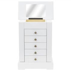 Vidaxl Omarica za nakit z ogledalom MDF 25x13,5x34 cm