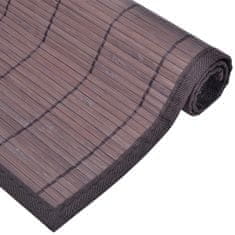 Vidaxl Bambusov pogrinjek 6 kosov 30x45 cm temno rjave barve