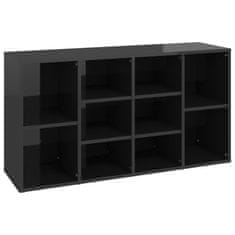 Vidaxl Klop za shranjevanje čevljev črna 103x30x54,5 cm iverna plošča